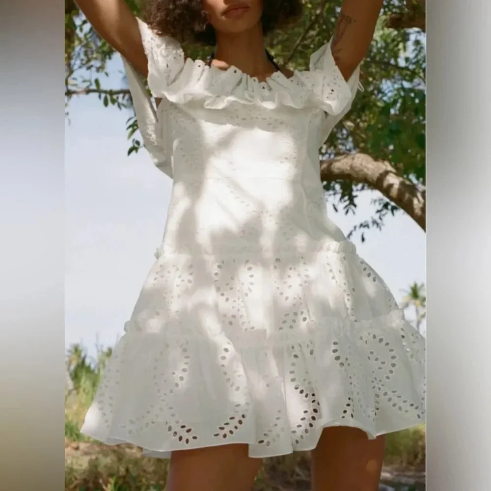 Zara White Mini Dress - Picture 2 of 6